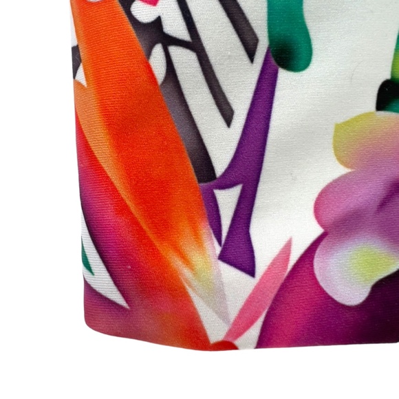 Vintage White Tropical Floral Dress - Picture 7 of 10